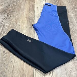 On Running  Blue Active Leggings Size Large